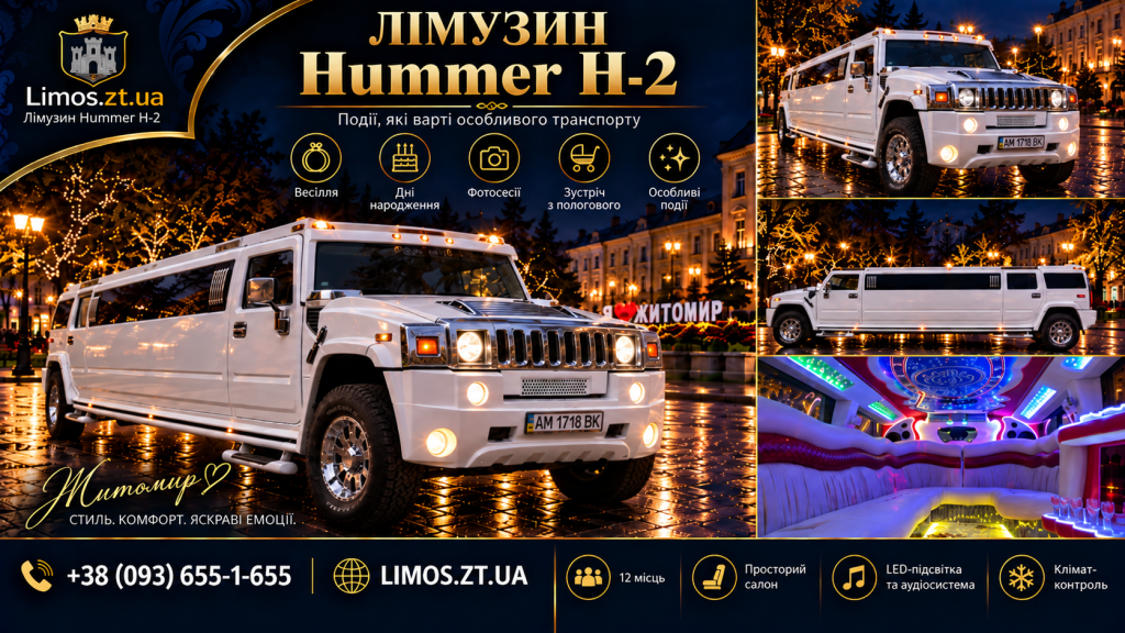 Лімузин Hummer H-2 хромований